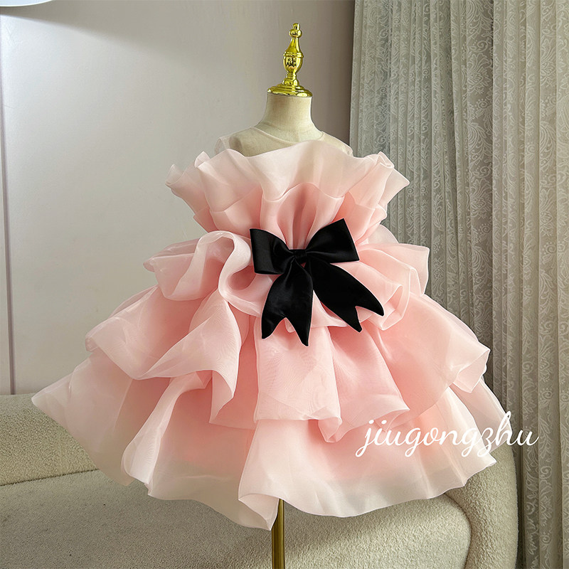 Pink Dream Yao Girl Princess Dress Flower Girl Wedding High end Children's Dress Children's Dress Pink Preschool Style