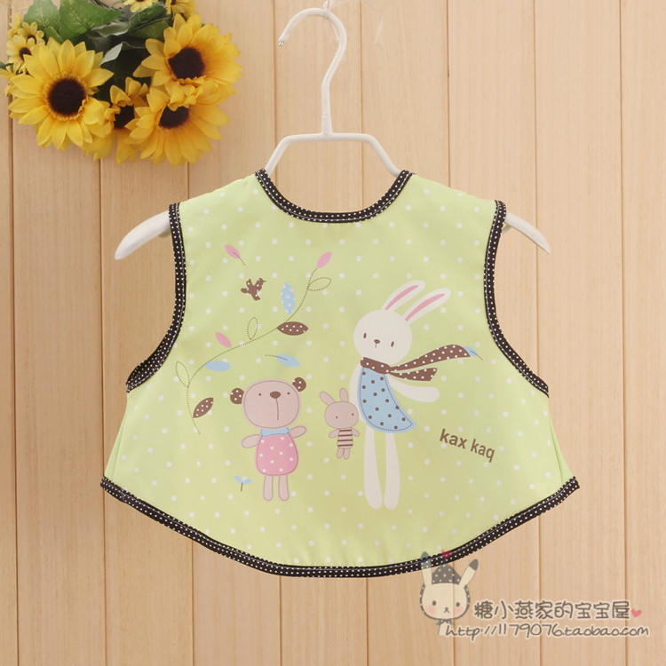 Pure cotton sleeveless blouse children's protective clothing waterproof saliva napkin