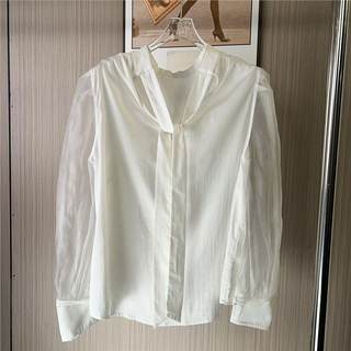 11025 atu white ribbon 2025 shirt design new temperament loose top shirt