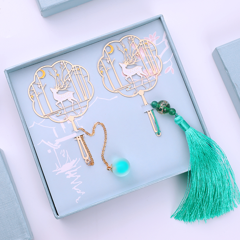 (Yo Yo Lu Ming)Ancient style metal bookmark creative small fresh students with Chinese style classical gifts