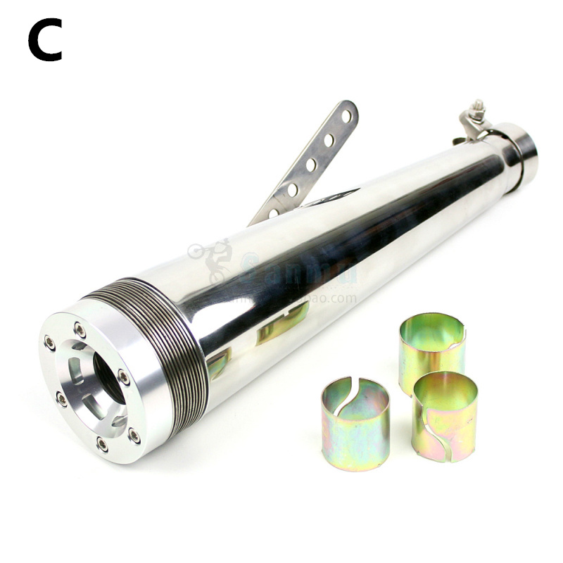 Xe máy sửa đổi ống xả Harley xe thể thao bẫy bằng thép không gỉ áp lực trở lại móng ngựa âm thanh retro đôi hàng phổ quát - Ống xả xe máy bô xe máy exciter 135