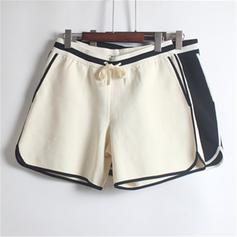 Sports Style Contrasting Color Trim Shorts for Women, Summer Loose Drawstring Casual Pants, Versatile Hot Pants 71438 Sports Style Contrasting Color Trim Shorts for Women, Summer Loose Drawstring Casual Pants, Versatile Hot Pants 71438