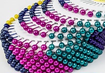 Colored bead needles fixed pins