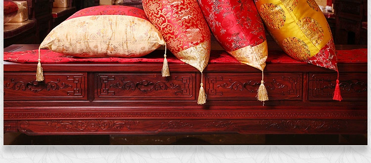 Kiểu Trung Quốc sofa gỗ gụ đệm gối Trung Quốc phong cách retro cổ điển Minh và nhà Thanh thắt lưng gối tựa lưng gối với bộ cốt lõi của tay vịn - Trở lại đệm / Bolsters gối tựa lưng cao su non