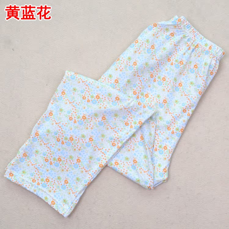 Mùa hè phụ nữ trung niên ngủ quần cotton cộng với phân bón để tăng quần nhà dệt kim cotton phần lớn quần mỏng điều hòa quần quần mặc nhà cho nam giới