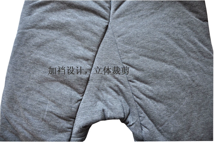 Thu đông nam giới trung niên và cao tuổi quần cotton chần bông ba lớp giữ ấm dày thêm bông cũ cộng với phân bón để tăng độ ấm cho quần - Quần nóng lên