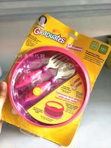 Spot American Garbo gerber baby suction Bowl dinner plate food training bowl stainless steel non-slip fork spoon