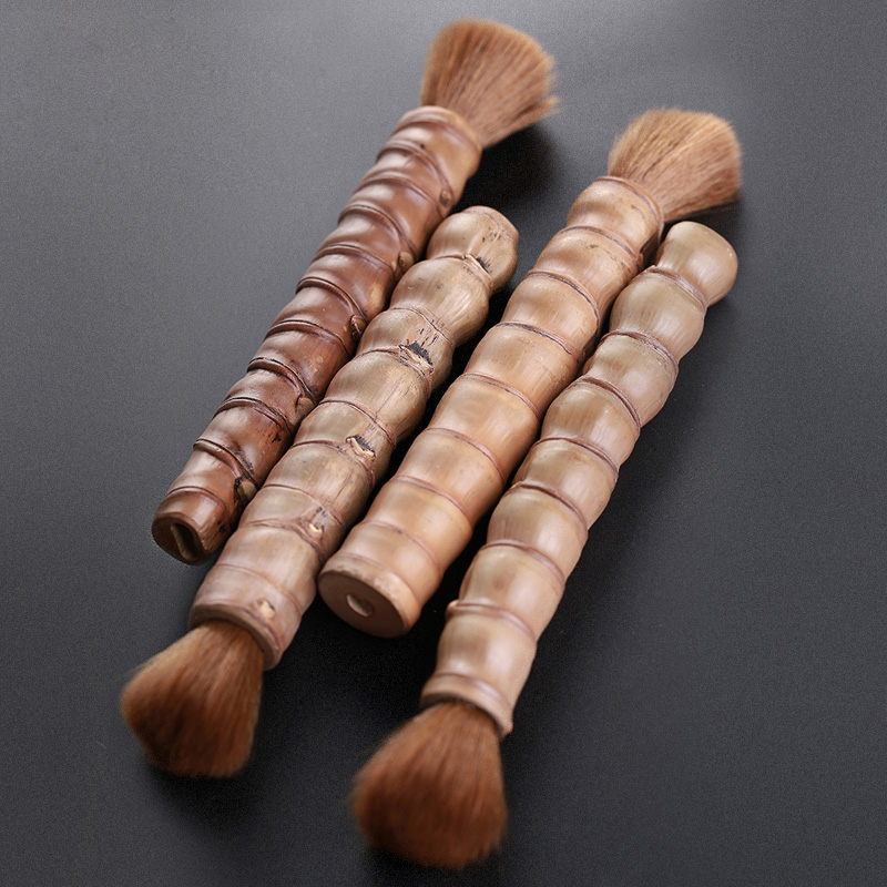 Travel tea Arhat Bamboo joint maintenance pot pen does not lose hair Tea sweep Kung Fu tea tea ceremony accessories Washing pot brush pot brush tea pen