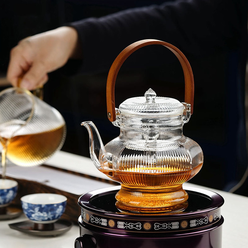 Yunnes glass steam teapot cooker steam household steam - resistant high temperature single - kettle gall - ray can be heated