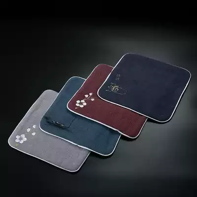 Kung Fu tea set Hand-painted double-sided small tea mat tea towel cotton and linen Chinese style Zen retro tea table absorbent thickened tea cloth