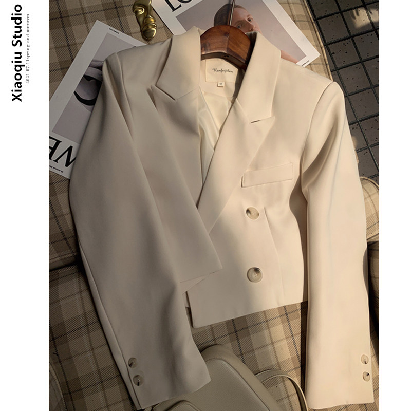 Anti Season Fall New Temperament White Short Suit Jacket Woman Little Subfried Street West Suit Blouse Foreign Pie