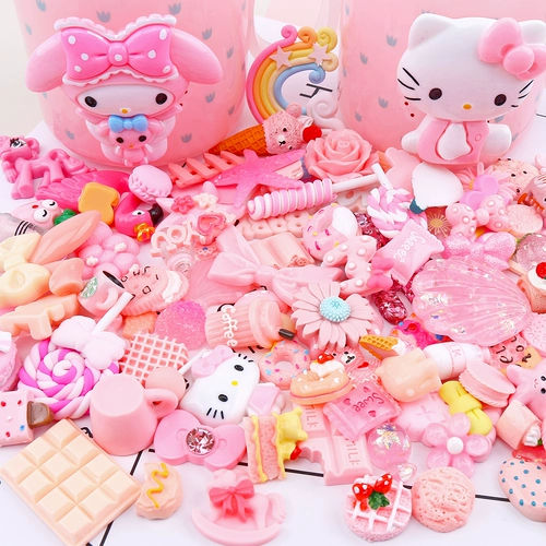 Хлебной торт розовый шоколадный крем -крем -клей для мобильного телефона материал материал ручной работы сделан домашние аксессуары для смолы