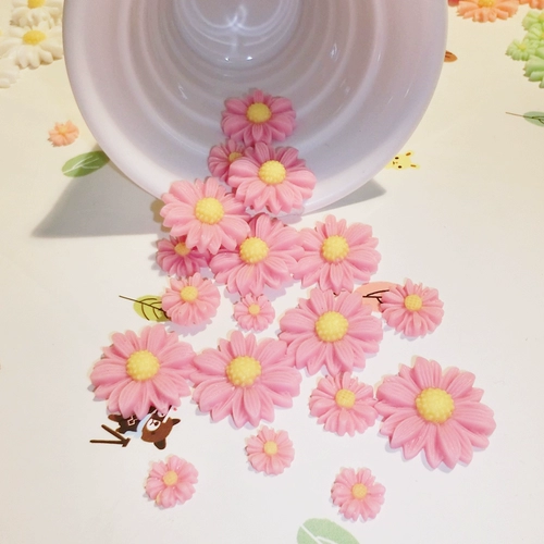 Daisy Flower Sun Flower Resin Diy Мобильный корпус моделирование кремового кремового кремового кремового материала