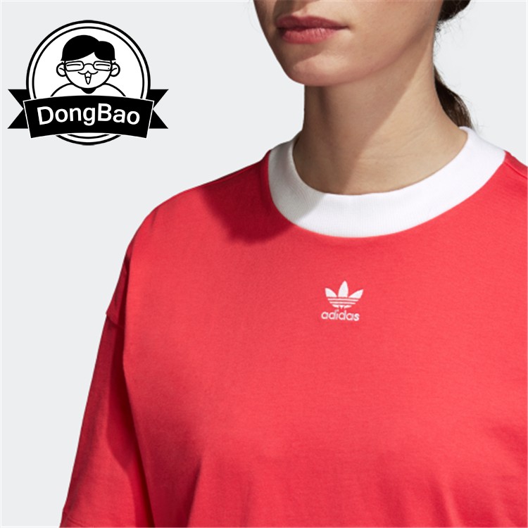 Tháng 7 ADIDAS Cỏ ba lá TREFOIL DRESS Trang phục thể thao thông thường của phụ nữ DH3195 DH3184 - Trang phục thể thao quần legging thể thao nữ