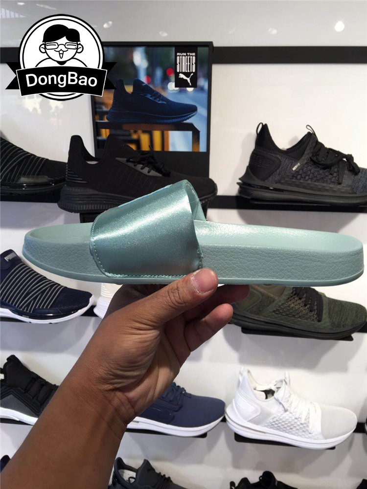 Dép lê thể thao bình thường của phụ nữ PUMA Hummer Leadcat Satin nữ Dép 365338-02-03-01 dép adidas chính hãng