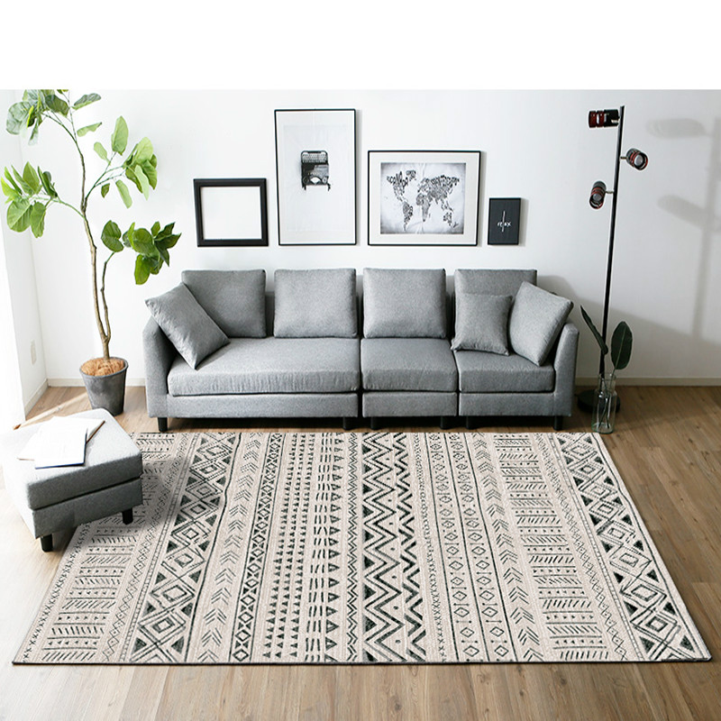 Turkish Wind Rug Modern Minima American Carpet Living Room Tea Table Nordic Bedroom Bedside Folk Sink Water Wash Carpet