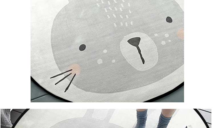 trẻ em phim hoạt hình dễ thương phòng ngủ cạnh giường ngủ thảm tròn dày ins thảm con gió leo pad rửa - Thảm thảm lót sàn phòng ngủ