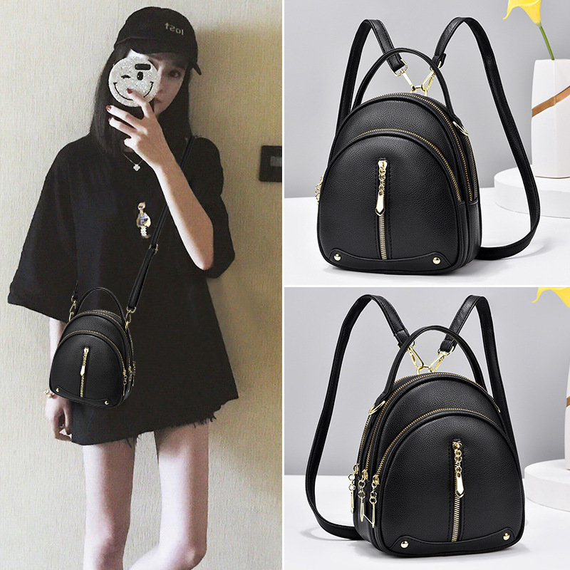 Cowhide Genuine Leather Backpack Women's Bag Korean Style Crossbody Bag Single Shoulder Fashion Small Backpack Stylish Women's Small Bag
