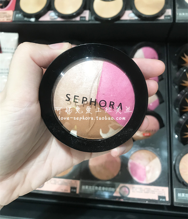 SEPHORA Sephora ba màu mịn màng sửa chữa 7g bóng sửa chữa bóng tối bóng cao ánh sáng tại chỗ tạo khối black rouge