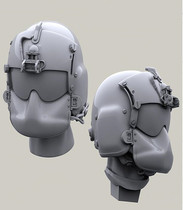 1:35 resin head modern US military helicopter pilot head 6 head 70