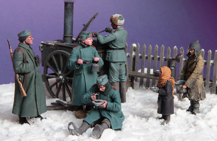 1:35 resin people on the dining scene < without dining car > 6 people S19-Taobao