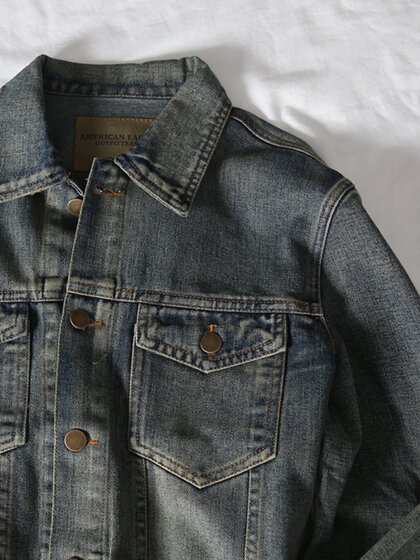 质量过硬 复古脏洗做旧石磨男士牛仔外套 经典短款男女休闲夹克衫