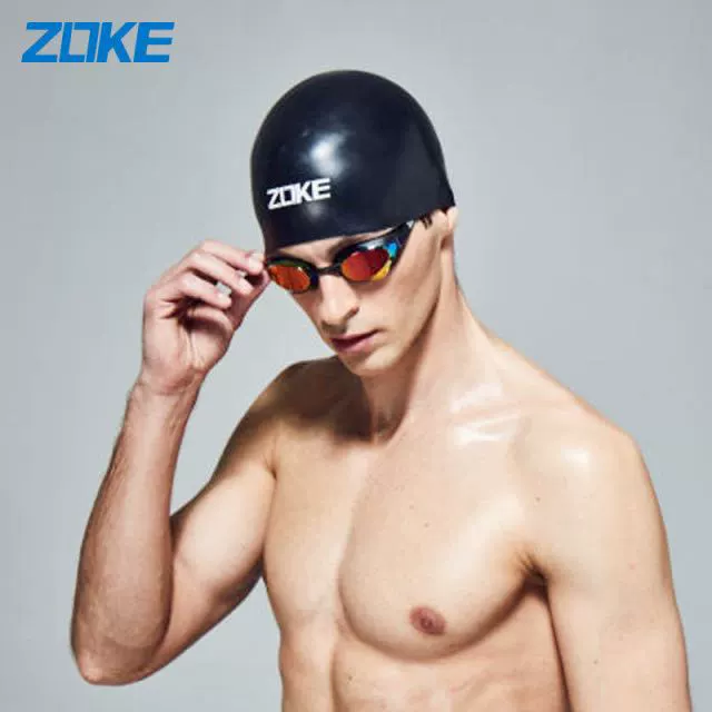 ZOKE Zhouke silicone rắn màu mũ bảo hiểm mới bơi thi đào tạo mũ bơi hình cầu đặc biệt unisex - Mũ bơi