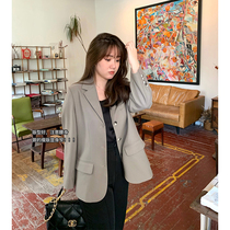 Toe tendons (spot)fat MM tone artist retro suit female wild Korean version loose thin jacket