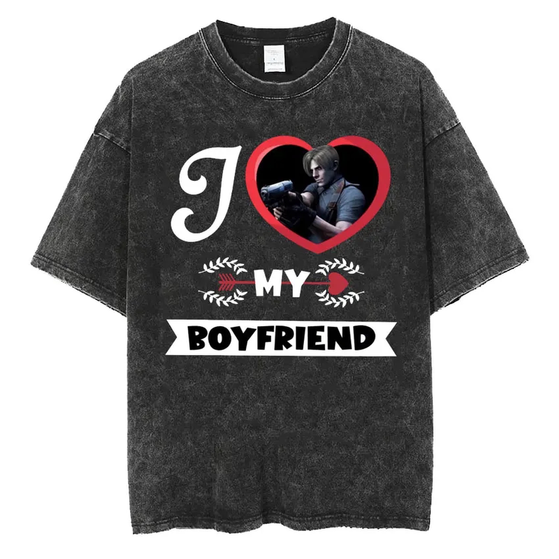Leon S Kennedy Resident Evil Fangirl Washed T-Shirt 90S Retro Movie