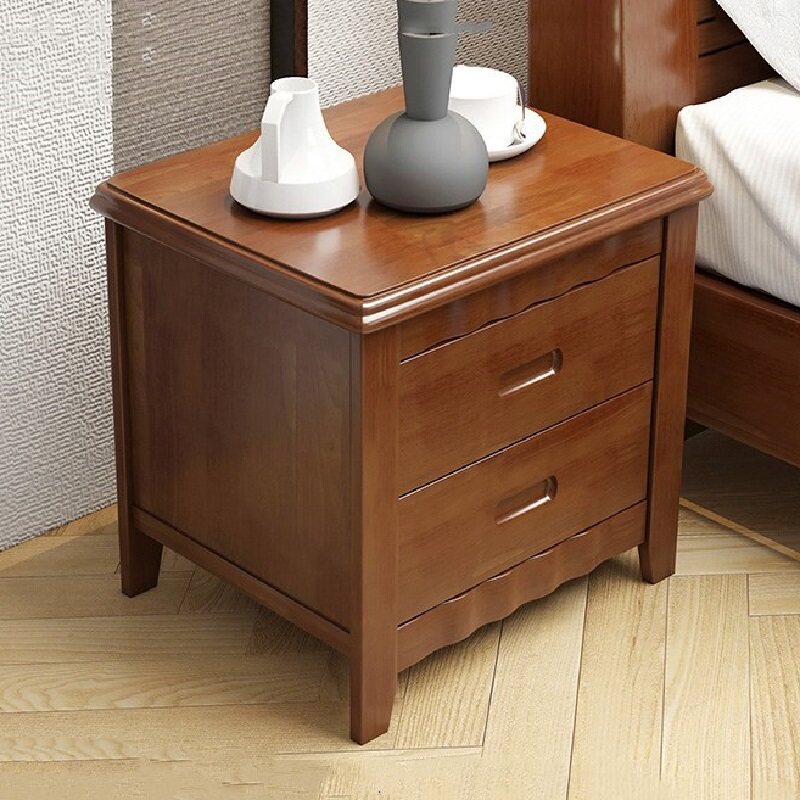 Bedside table solid wood all modern minimalist Nordic small pure simple clearance bedroom American white new Chinese style 50 high