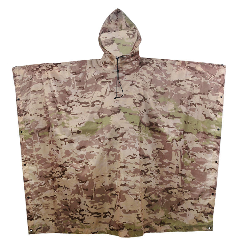 Adult Hiking Travel Outdoor Backpack Raincoat Portable Cycling Mountaineering Tactical Poncho Men and Women Waterproof Camouflage Cloak