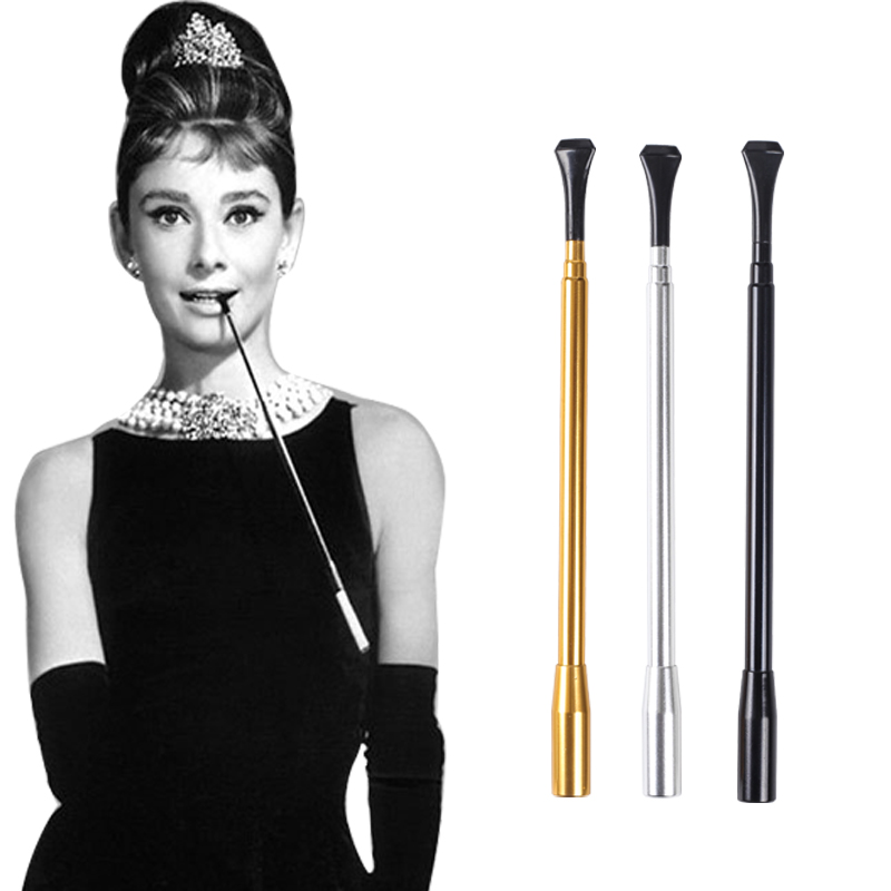 Men's and women's cigarette holder thin smoke telescopic long cigarette rod lengthened cigarette holder photo performance props retro European and American personality cigarette holder