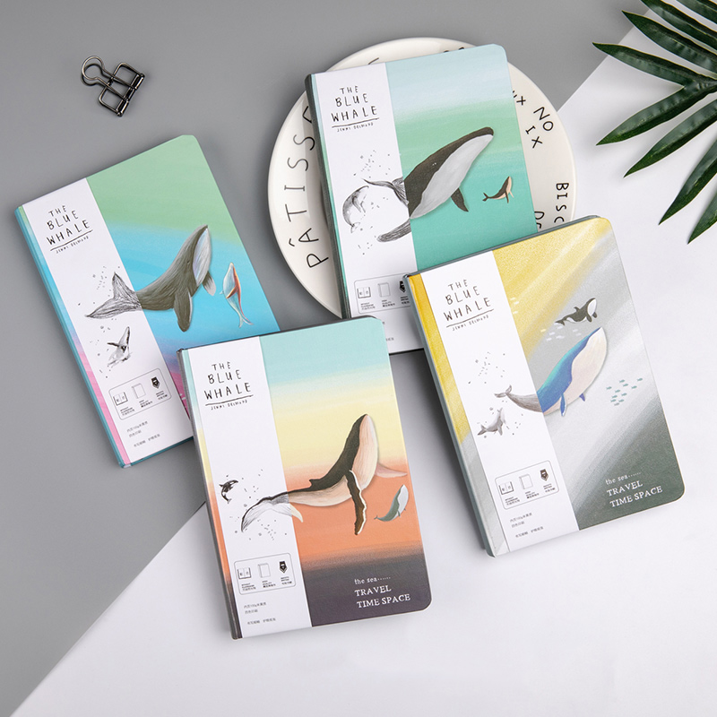 A5 Xiaoqing Ancient Palebook Japanese color page illustration blank hand drawing Creative Diary Stationery 32K graffiti thickening notepad sketch for female students with hard elastic hardcover