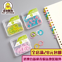 Giant door gimen stationery key ring Candy color coil binding strip plastic random ring Plastic card ring Color plastic album book ring Book ring open ring Loose-leaf binding ring