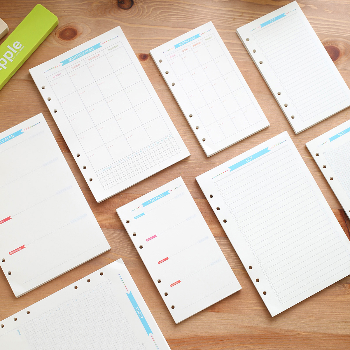 6 hole notebook a6 stationery book A5 Dowling loose-leaf book for the core color inner core hand ledger loose-leaf Dowling paper