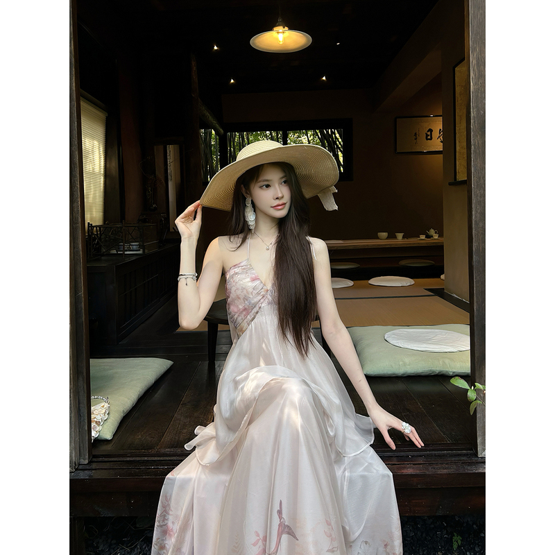 Chuchuelara Early Spring Beautiful Dress for Women 2026 New Style Patchwork Floral Tube Top Suspender Dress