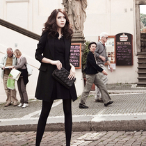 Clearance Price Spring and Autumn Black Small Suit Jacket Womens Mid-Length Slim Korean Version Fashion Temperament OL Large Size Womens Clothing