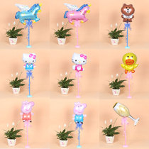  Mini cartoon aluminum film table floating column balloon birthday party decoration props year-old hundred days theme background decoration