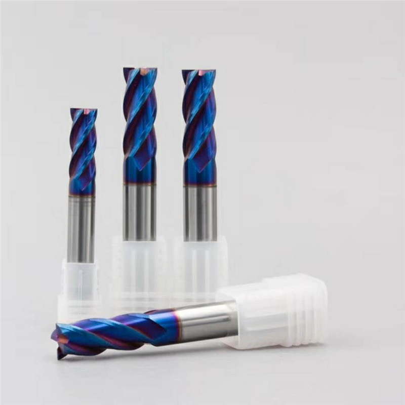 SY65 degree hardened ultra-particle machining center tungsten steel coated end mill extended alloy flat bottom tungsten steel milling cutter 4T