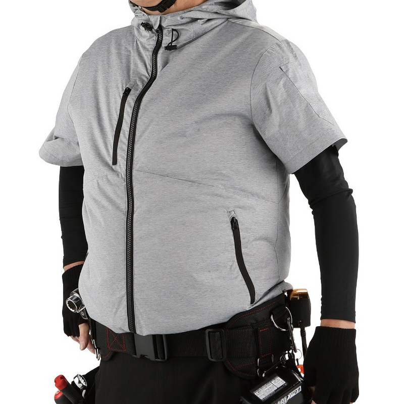 Can Hold Ice Packs, Cool down and Prevent Heatstroke, New Model Exported to Japan, Air-Conditioned Clothing for Men, Summer Thin Style, Fan Short-Sleeve