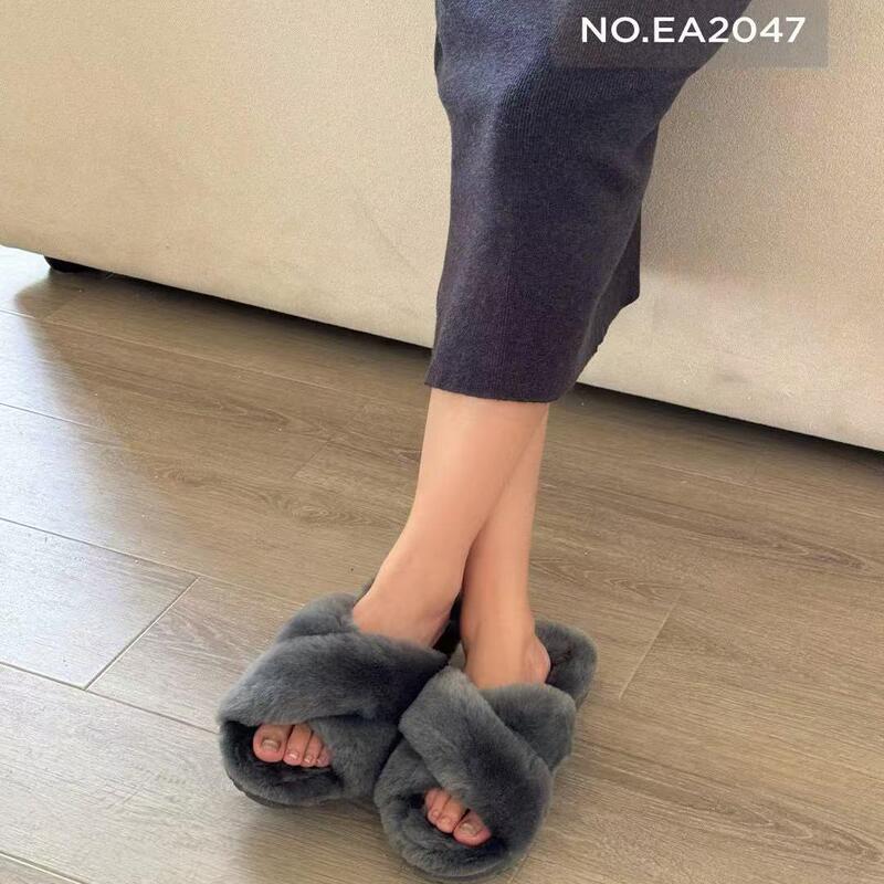 Everau Four-Color Goatskin All-In-One Slippers, Home Shoes, Outer Wear Slippers, Comfortable and Versatile Ea2047