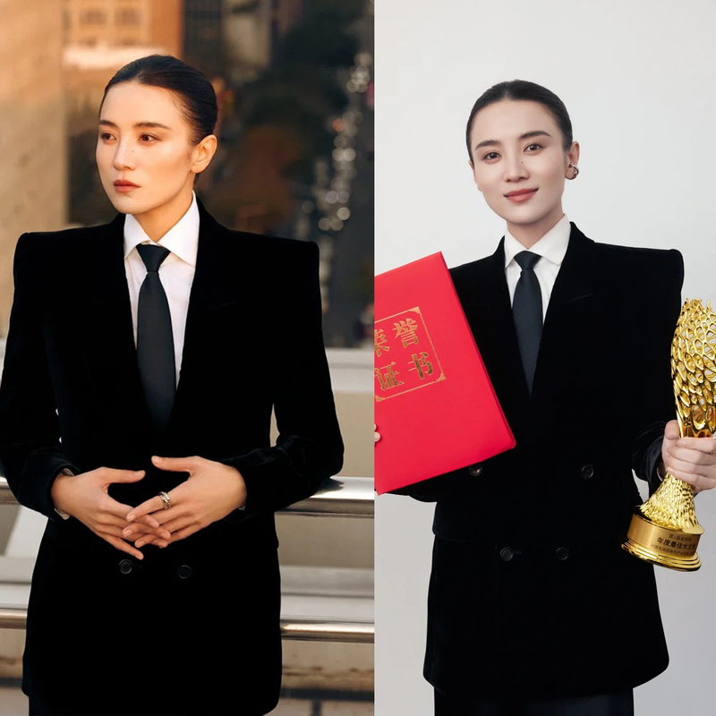 Celebrity-Style Black Tie for Women, Women's Shirt Accessory, 2025 Cool and Spicy Style, Pure Black, No Need to Tie