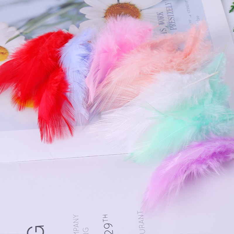 Factory direct sales large price excellent small white tip feather DIY jewelry accessories handmade materials clothing craft gift ornament accessories