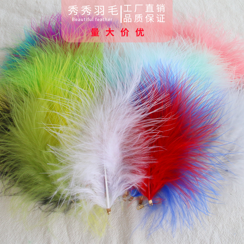 New product rights show 9 years old shop diy hand feather full suede turkey wool with clip clasp ornament accessories material