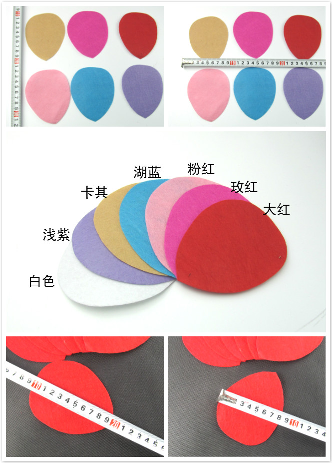 5 diy material drop-shaped unwoven bottom cloth feather chest floral headwear bottom hit bottom
