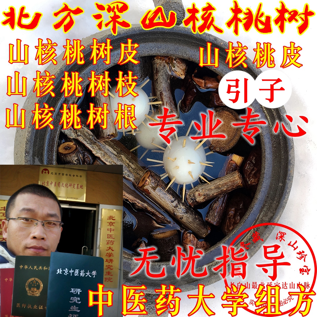 Northeast wild walnut skin Qinglongyi group party spring to winter Tibetan walnut branch walnut bark walnut root
