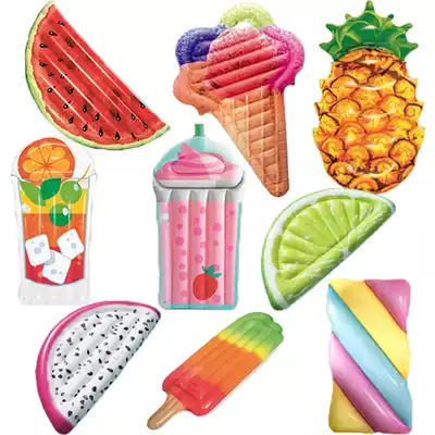 Net red inflatable water floating row swimming ring large adult children's armpit ring water party water play photo artifact