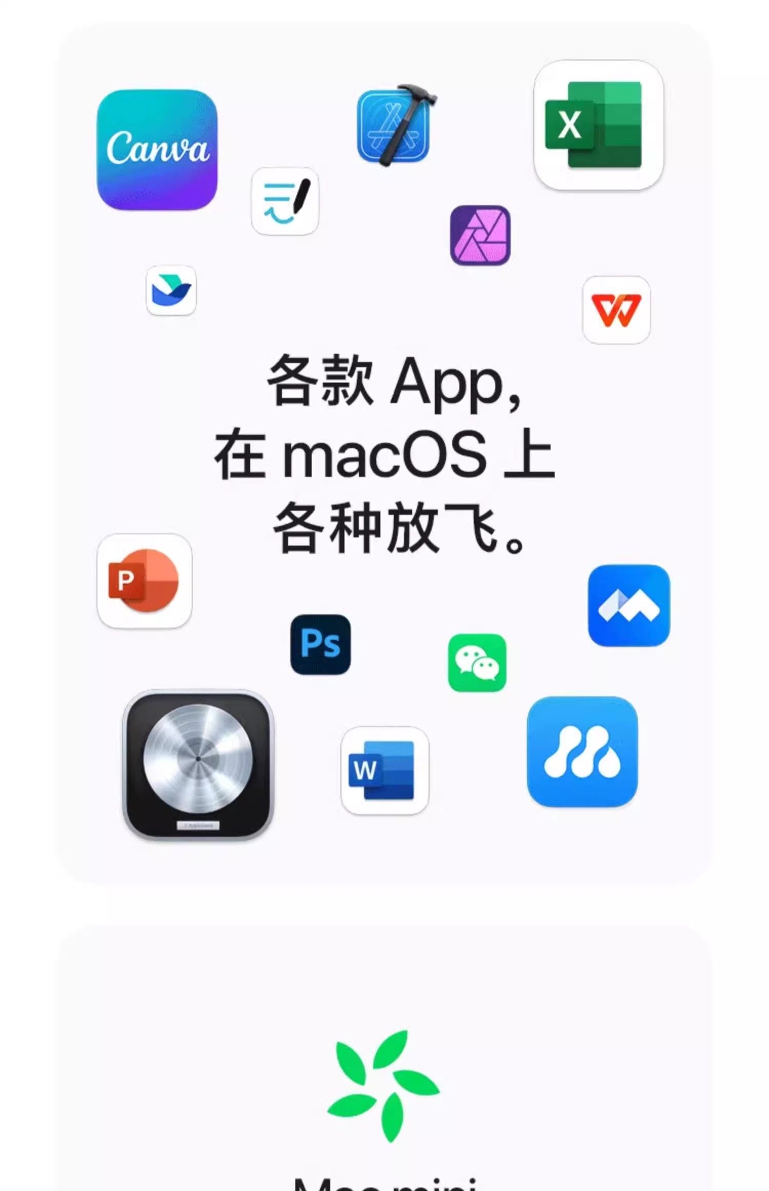 Монитор 【24期免息/顺丰速发】apple/苹果 mac mini 台式电脑主机 2024新品 m4 芯片10核中央处理器10核图形处理器 /Mac