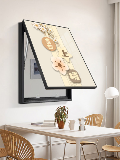 Meter box decorative painting vertical version punch-free electricity box blocking hanging painting 2025 new electric switch box vertical distribution box