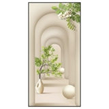 Декоративная живопись входного зала Современное простую коридор коридор Повесить пространство Расширение настенной картина Вертикальная настенная живопись напротив двери